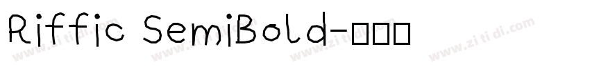 Riffic SemiBold字体转换